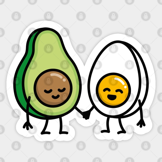 Keto Egg Avocado Ketogenic Ketosis Diet Gift idea Sticker by LaundryFactory